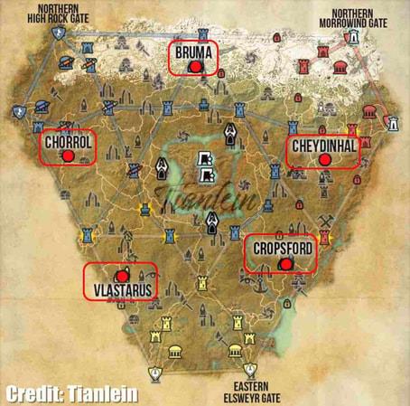 ESO Events 2022 Whitestrake's Mayhem Event Guide - Where to Do the Cyrodiil Daily Repeatable PvE Quests